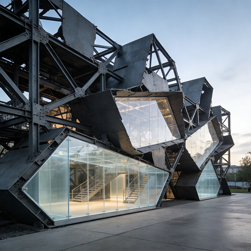 Multi Storey Steel Frame Building for Office Retail Complexes / Urban Commercial Facilities