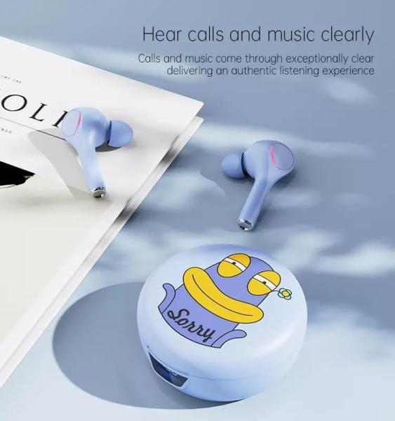 Sports Waterproof Kids Earphones Touch Control Wireless Bluetooth Headphones Earbuds