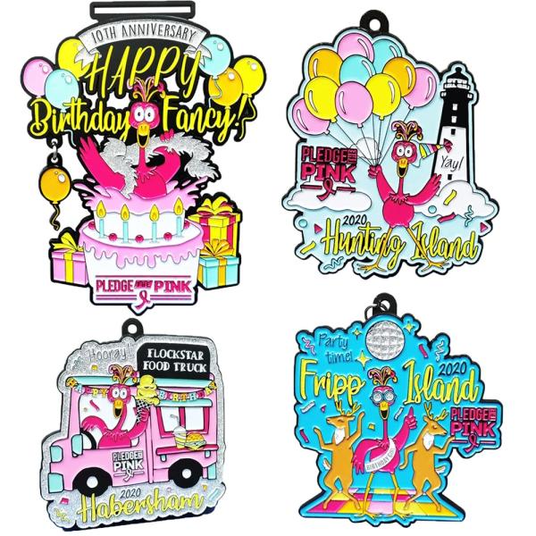 Médaille de médaille personnalisée Médaille métallique Gold Triathlon Finisher Marathon Grands médailles sportives de course