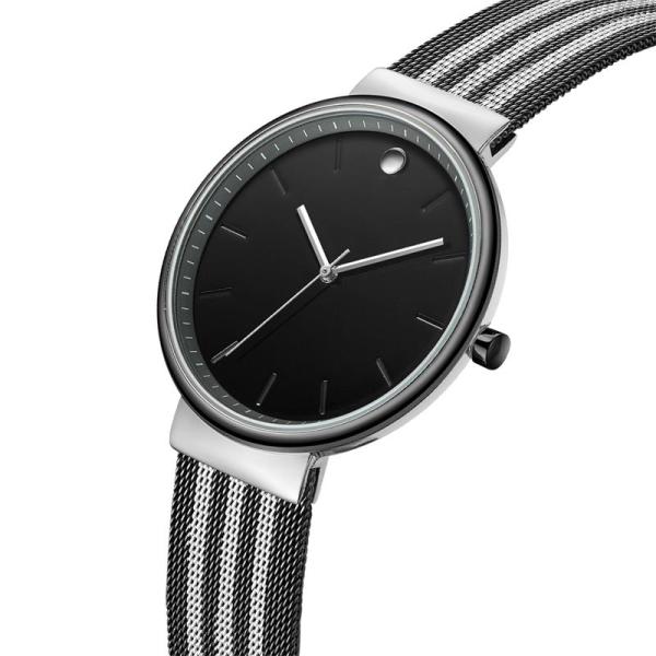 Поверхность дозора кварца серебристых 40мм модных людей круглая ровная