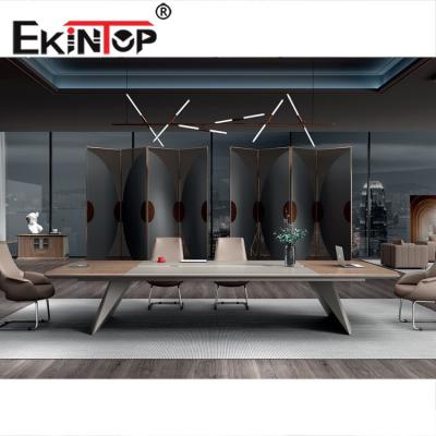Multifunction Modern Meeting Desk , Executive Meeting Table Wood Melamine Material