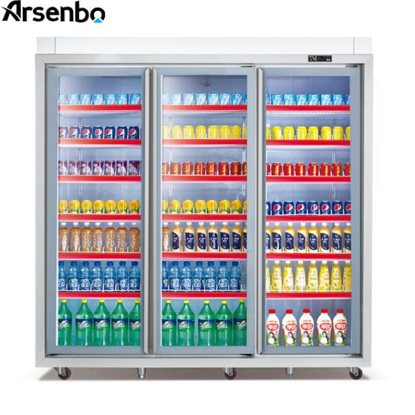2700L 50HZ Commercial Beverage Refrigerator Silver Color For Drinks