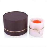 A caixa feita sob encomenda do círculo do cartão imprimiu a cor preta para vela Scented