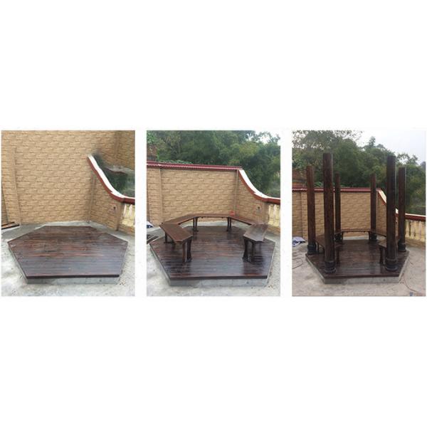 Сад пагоды твердого тела деревянного газебо на открытом воздухе 3.4m традиционного китайского беседок