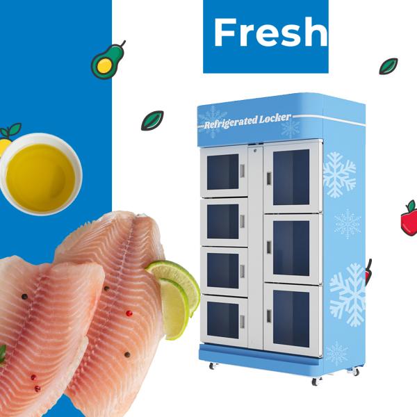 Fresh Food Smart Cooling Refrigerated Locker For Supermarket Online Sales