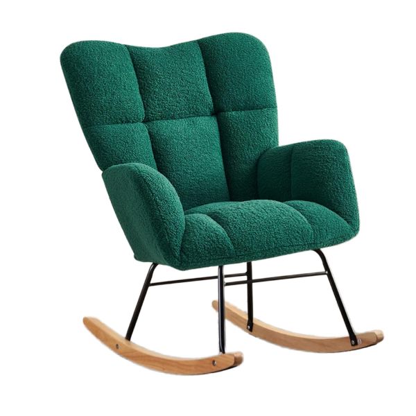 Modern Lazy Rocking Lounge High Elasticity Sponge Filling Chair Single Seat Metal Frame Leisure Casual Sofa Chair Accent Chair
