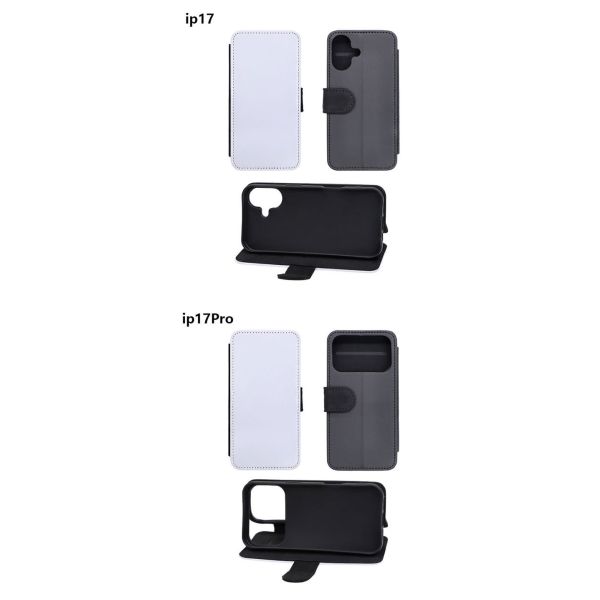 Sublimation Flip Phone Case For Iphone 17 Series Personalized Leather Phone Case