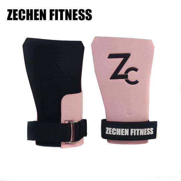 Pink Fingerless Crossfit Grips Safety Synthetic Leather 2.25Mm Girls Gymnastic Gloves