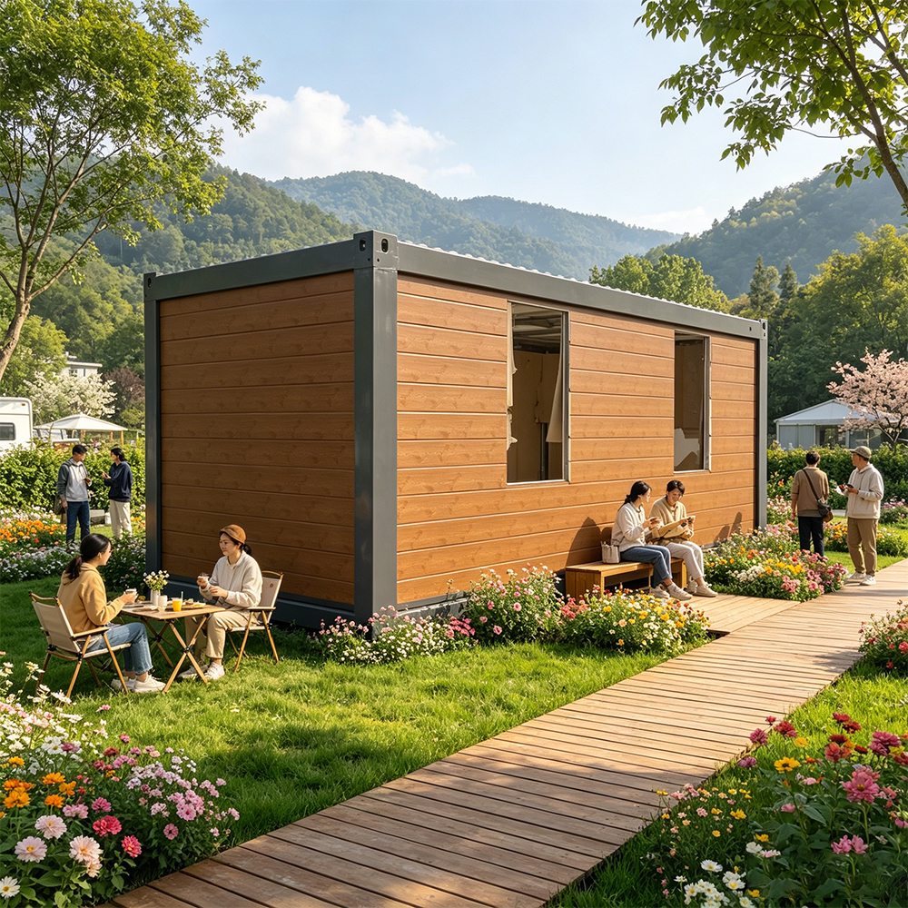 Outdoor Camping Portable Expandable Container Cabin Lightweight Stackable for Glamping Site Temporary Accommodation
