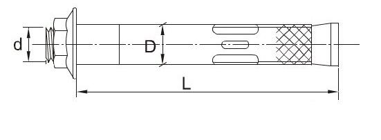 Metric Sleeve Type Expansion Anchor Bolt 6h Tolerance Zinc Plate Surface