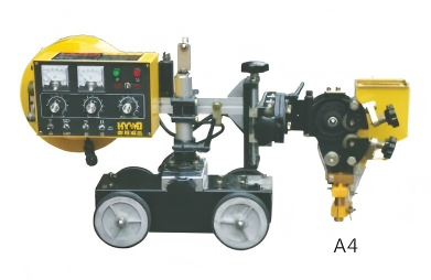 Automated Submerged Arc Welding (SAW) Tractor with Four-Wheel Drive Modular Construction and Tandem Welding Head