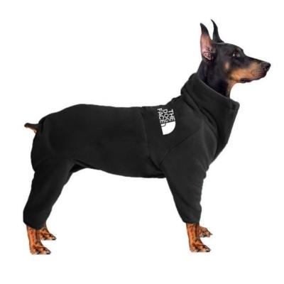 Zoopollo The Dog Face Fleece Warm Dog Coats With Legs Black Red