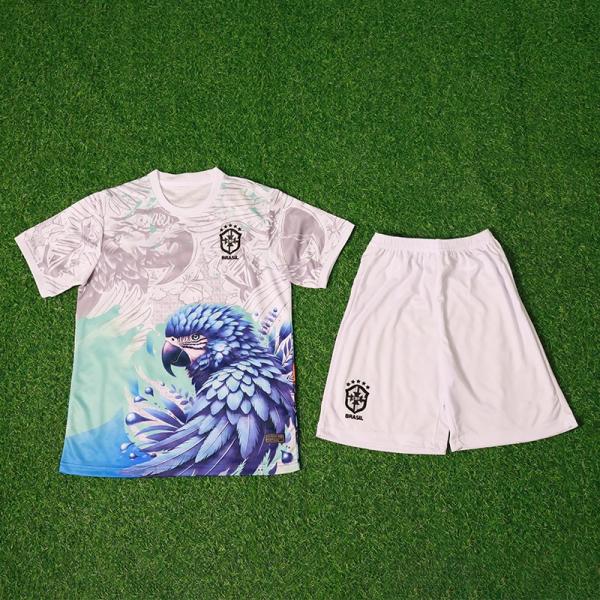 Blue Parrot Theme Children Clothing 2025-2026 New Style Support Brazilian Group Customization