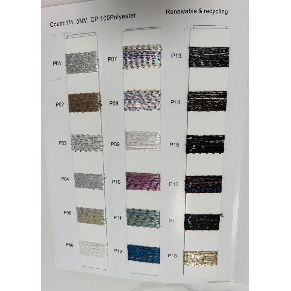 5mm Hilos Beads Cotton Blend Yarn Fancy Sequin Yarn For Knitting