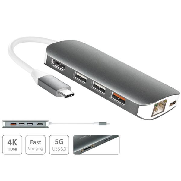 7 in 1 USB Type-c HUB type USB-C Adapter for MacBook Pro 2018/2017/2016
