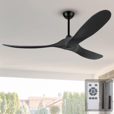 Fabricante 3 Aspas de Madera Ventiladores de Techo LED Modernos Ventilador de Techo para Interior y Exterior Patio 60 Pulgadas