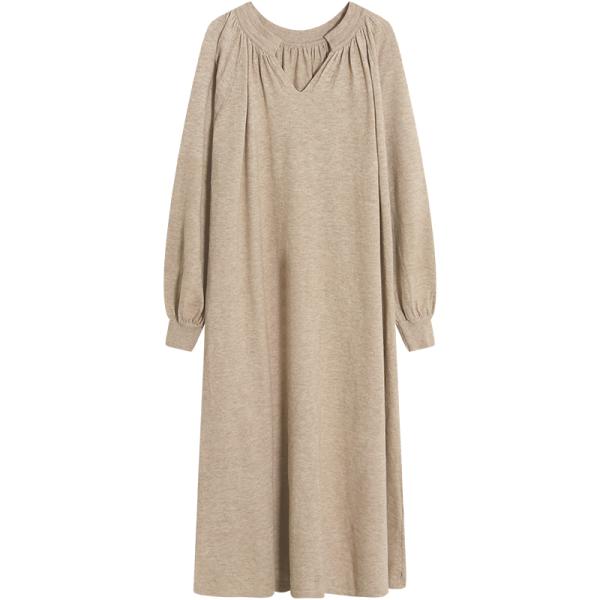 Autumn Women Clothing Black Midi Knit Dress
