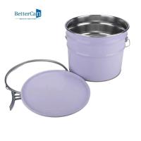 La peinture de décoration blanche peut seau en métal de 5 gallons avec le couvercle ISO9001 approuvé