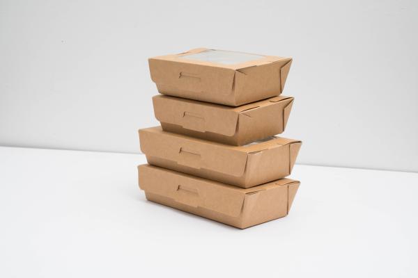 650ml Paper Take Out Boxes Moon Cake Dessert Box With Plastic Window