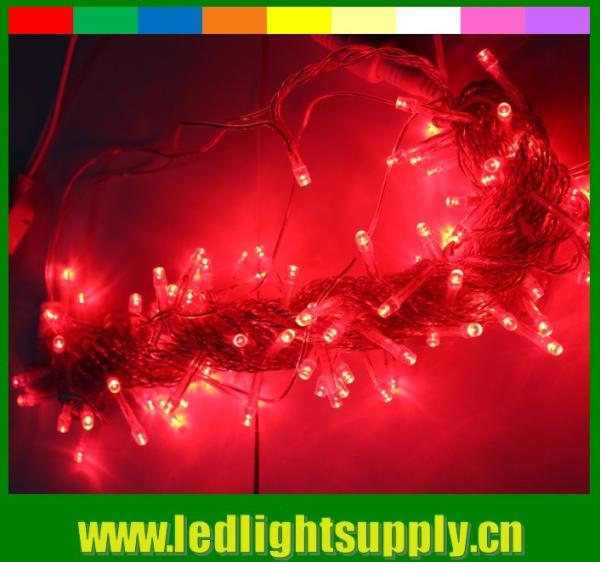 Venda a quente 100 lâmpadas 12V luzes de cordas de casamento branco quente para o exterior