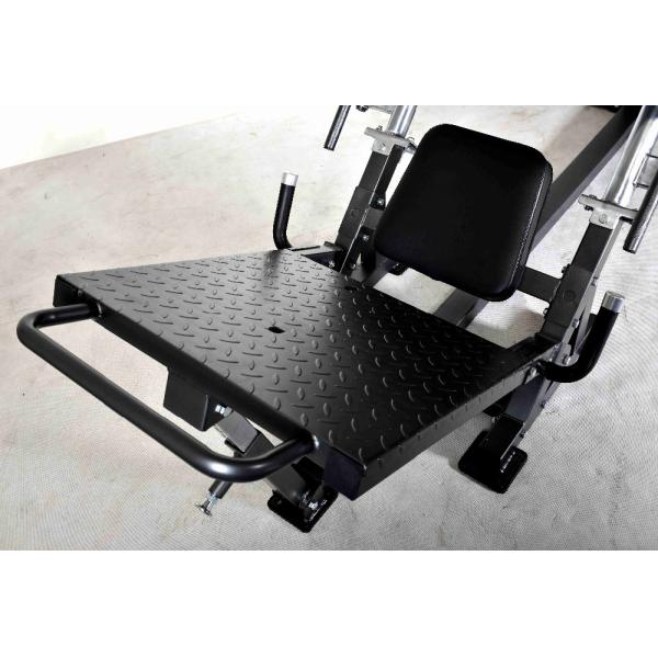 Grey/Black Gym Leg Press Hack Squat Machine LCL Support Adjustability