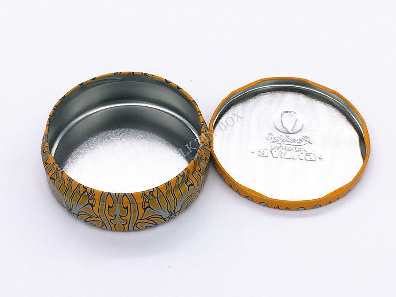 Customizable Round Lip Balm Medical Flat Tin Box Small Tin Containers With Lids