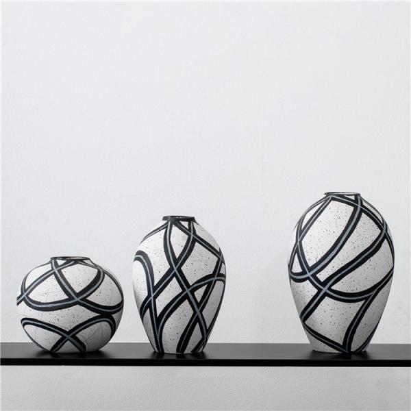 Home desktop ornament interior decorative ceramic vase modern custom nordic flower vases for weddings centerpiece