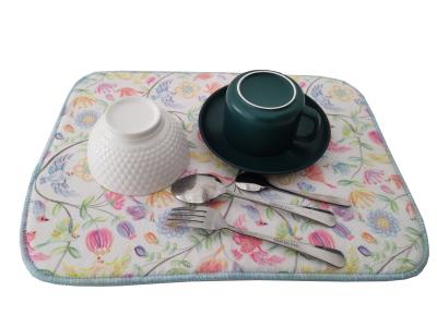 Plat lavable réutilisable séchant Mat Microfiber Dish Drying Pad