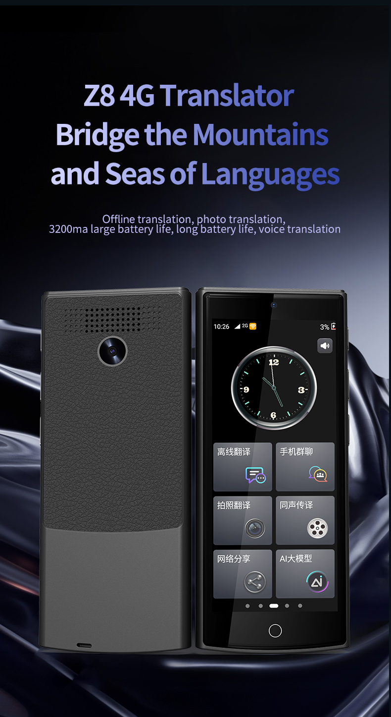 ChatGPT 4G Simcard Translator Instant Two Way Smart Voice Translator Device 142 Languages