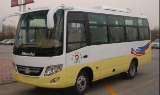 20 Seater Bus 6m - 7m Mini Van Bus 6600×2240×2830mm Integral Front Lamp