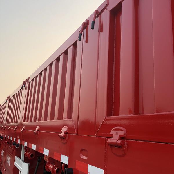 Hot 4 Axles Flatbed Semi Trailer with 1000mm Sidewall Max Payload of 60T 12.00R20 Tire