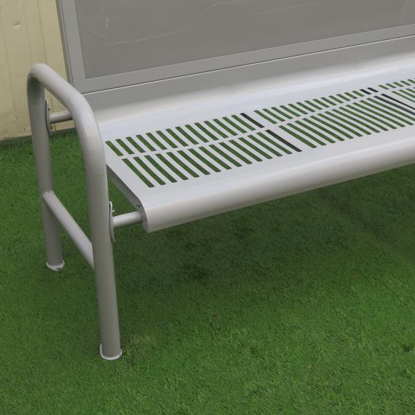 Waterproof H1100mm Metal Outdoor Bench Seat With Lock