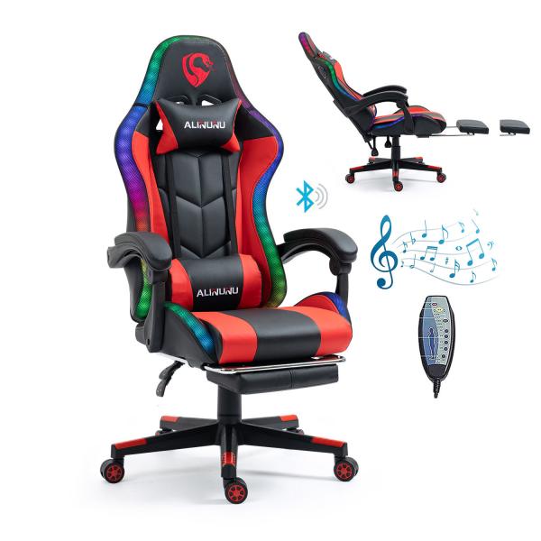 Get the Ultimate Gaming Experience with this Leather RGB Racing Computer Gaming Chair