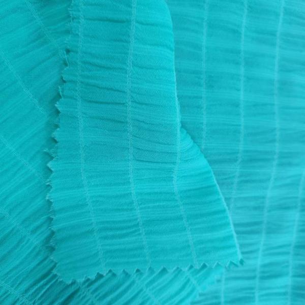 98% Polyester 2% Spandex Striped Smooth Crepe Chiffon Fabric 96 G Breathable
