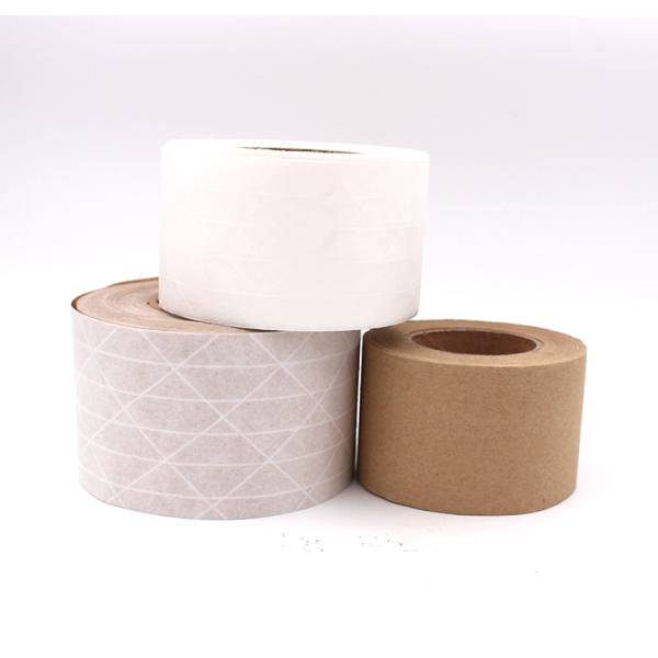 White Waterproof Gummed Self Adhesive Kraft Paper Tape Water Activated Tape
