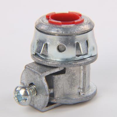 Snap-In AC Cable Duplex Connector Zinc Die Casting 3/8 Connection To Outlet Box With 1/2 Throat