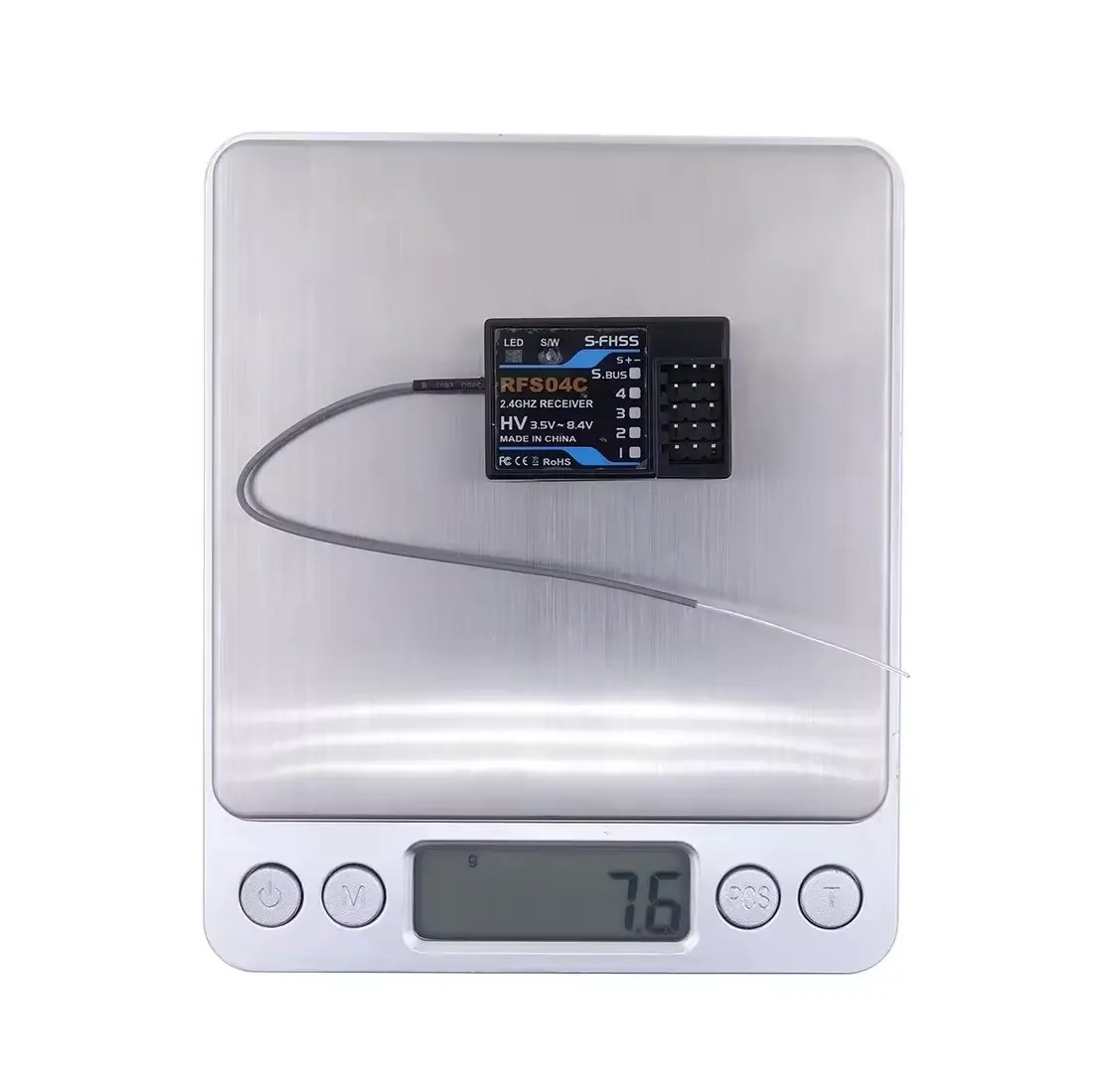 AGFRC RFS04C 8.4V Compatible Futaba S-FHSS Dual-antenna 4CH+SBUS 7.3g Light Weight Receiver Module For Car /Buggy