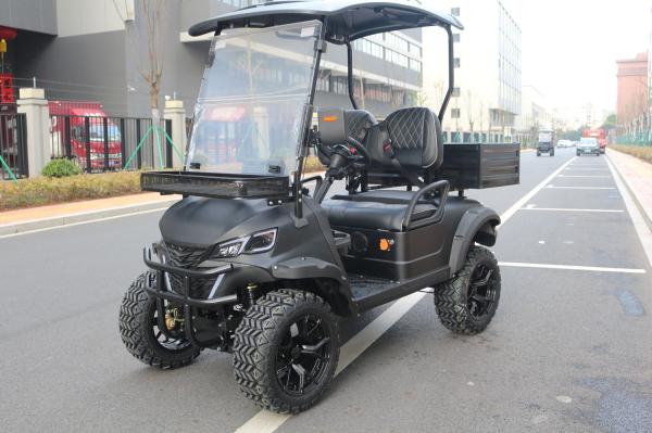 Off-Road Matte Black Electric Golf Dump Truck With High Horsepower To Pull Goods And Pets CE Certification