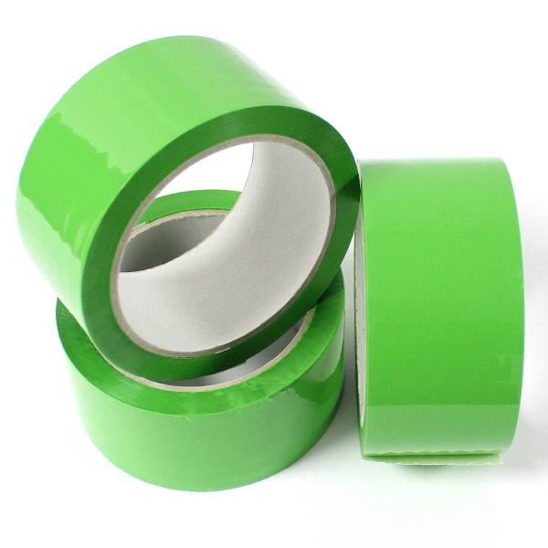 Colored Packing Bopp Packing Tape  2 X 60 Yards 2.8 Mil Thickness Green Custom Waterproof