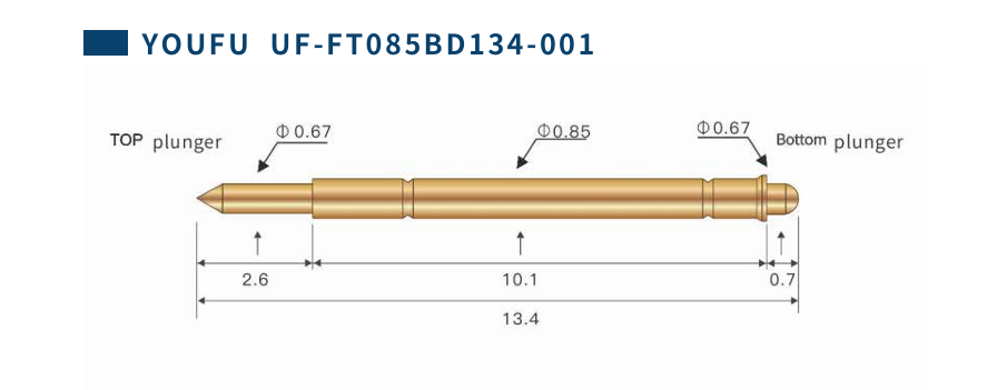 Precision Pogo Pin Probe Double Ended for Electronic Testing