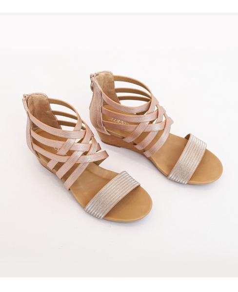 BS120 Slope Heel Roman Sandals Women'S New Bohemian Ethnic Style Retro Open Toe Holiday Travel Women'S Shoes