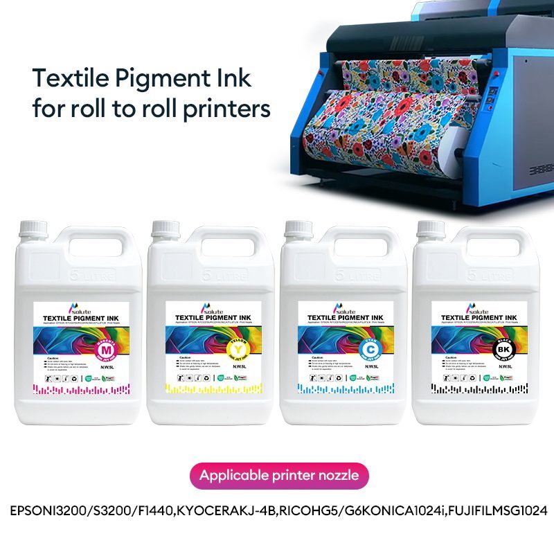 Digital Printing Textile Pigment Ink Water Based For Roll To Roll Textile Production