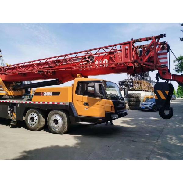SANY 75 Ton STC750 Cranes de caminhões móveis hidráulicos usados com motor original