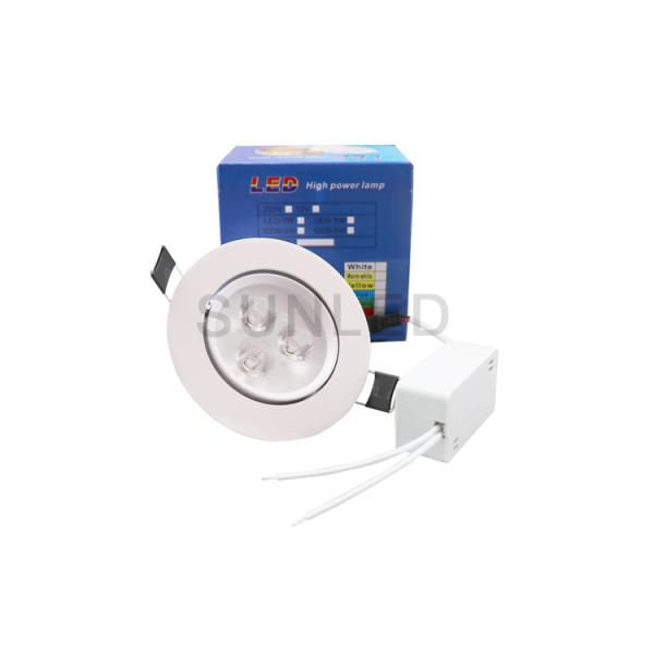 220V 3W Вставленный COB Led Downlight Поверхность потолка