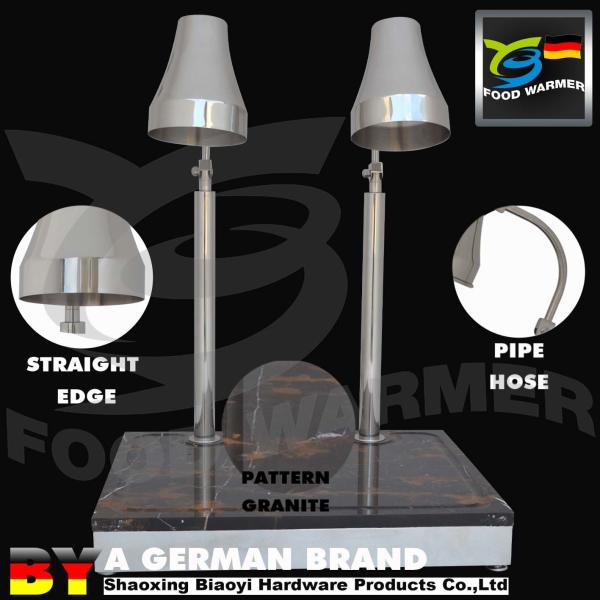 220v 50Hz Carving Station Heat Lamp Yellow Light Color 500*450*730 Mm Dimension