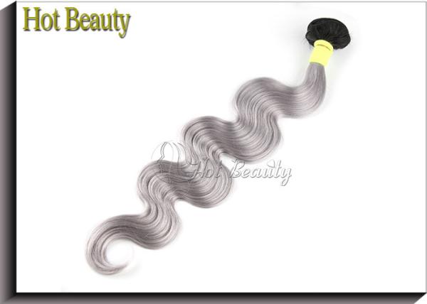 Grey 26 Inch  5A Virgin Brazilian Hair Body Wave Human Hair For Braiding