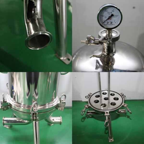 Stainless Steel Cartridge Filter Housing Water Treatment Sanitary Filter Housing