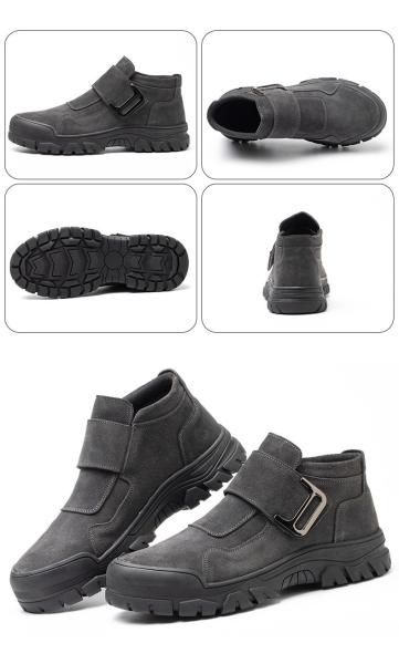 Zapatos de seguridad industriales zapatos de trabajo unisex suede zapatos de seguridad de suela de caucho zapatos de trabajo antiproof