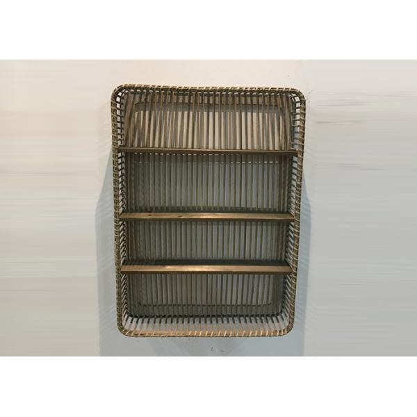 ZY919106 Display Shelf Ribbed Hanging Boat Bamboo Wall Decor