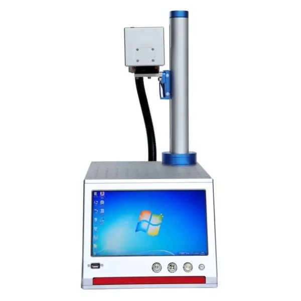 Portable Small 20w 30w 50w Fiber Laser Marking Machine RAYCUS Cnc Desktop Engraving Machine with Computer for Gold and Silver